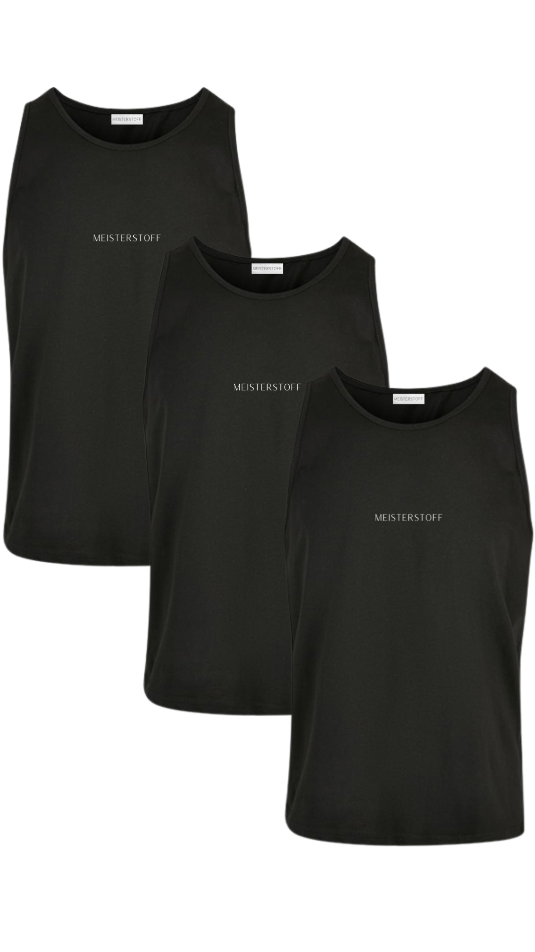 3 Pack Meisterstoff Tanktop - Mein Shop